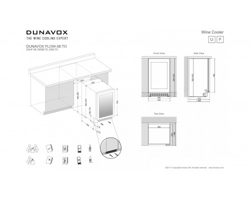 Винный шкаф Dunavox DAUF-38.100DB