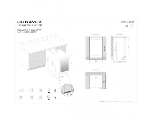 Винный шкаф Dunavox DAUF-38.100DSS.TO