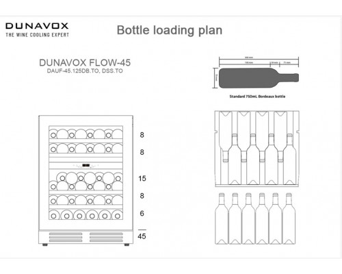 Винный шкаф Dunavox DAUF-45.125DB.TO