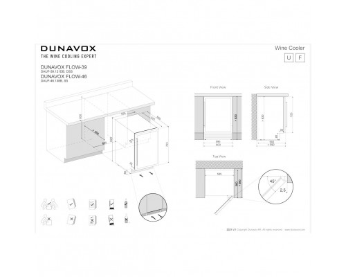 Винный шкаф Dunavox DAUF-46.138SS