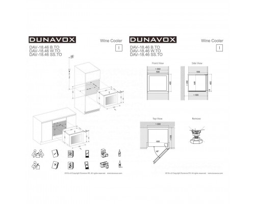 Винный шкаф Dunavox DAV-18.46B.TO