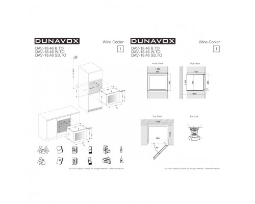 Винный шкаф Dunavox DAV-18.46SS.TO