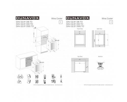 Винный шкаф Dunavox DAV-32.81DOP.TO