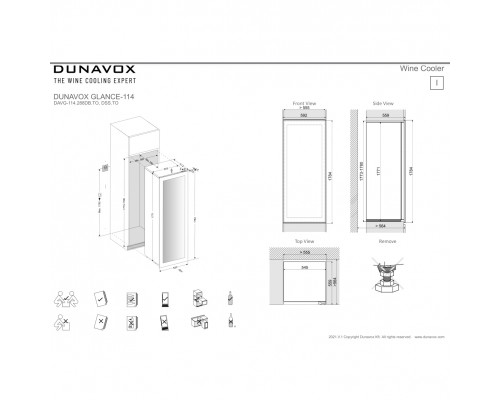 Винный шкаф Dunavox DAVG-114.288DOP.TO