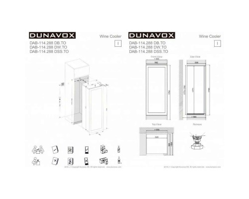 Винный шкаф Dunavox DAVG-114.288DSS.TO