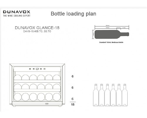 Винный шкаф Dunavox DAVG-18.46B.TO