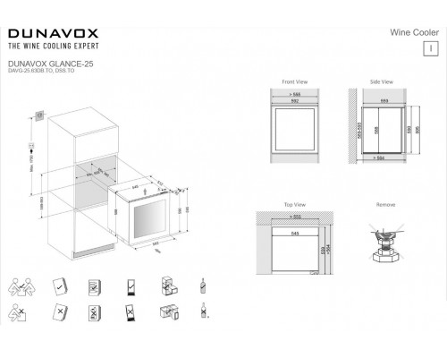 Винный шкаф Dunavox DAVG-25.63DSS.TO