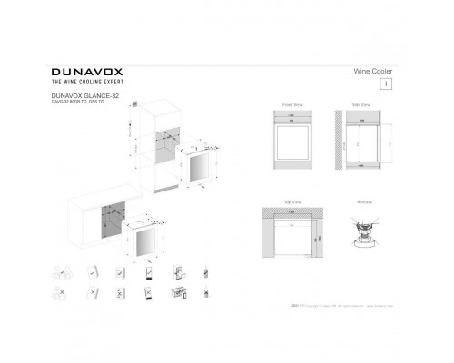 Винный шкаф Dunavox DAVG-32.80DOP.TO