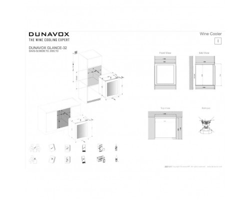 Винный шкаф Dunavox DAVG-32.80DSS.TO