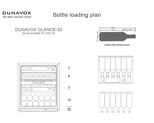 Винный шкаф Dunavox DAVG-32.80DSS.TO