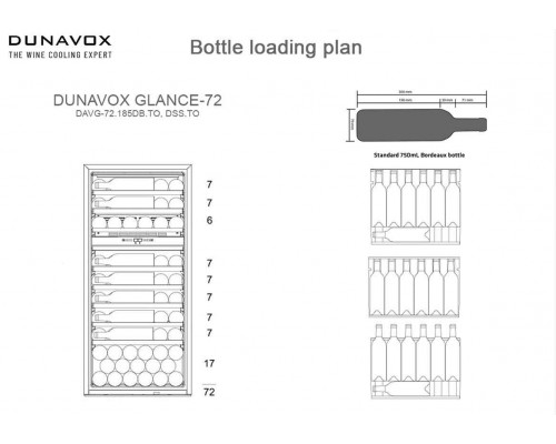 Винный шкаф Dunavox DAVG-72.185DOP.TO