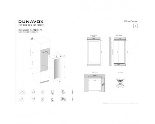 Винный шкаф Dunavox DAVG-72.185DOP.TO