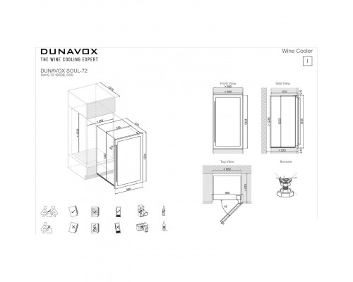 Винный шкаф Dunavox DAVS-72.185DSS