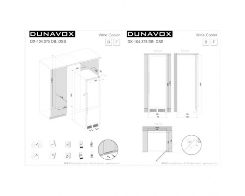 Винный шкаф Dunavox DX-104.375DSS