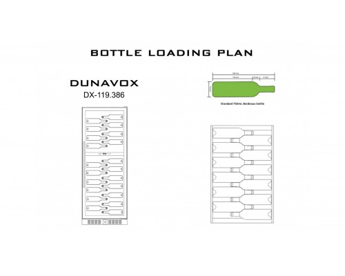 Винный шкаф Dunavox DX-119.386DSS