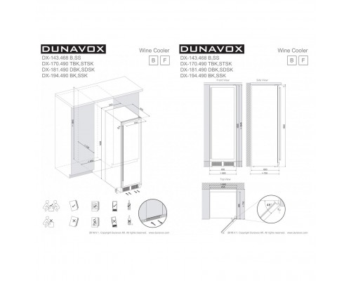 Винный шкаф Dunavox DX-143.468B