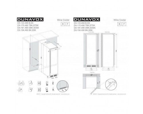 Винный шкаф Dunavox DX-143.468SS