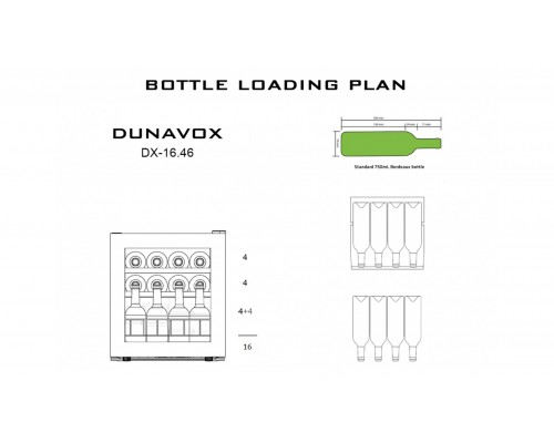 Винный шкаф Dunavox DX-16.46K уценка