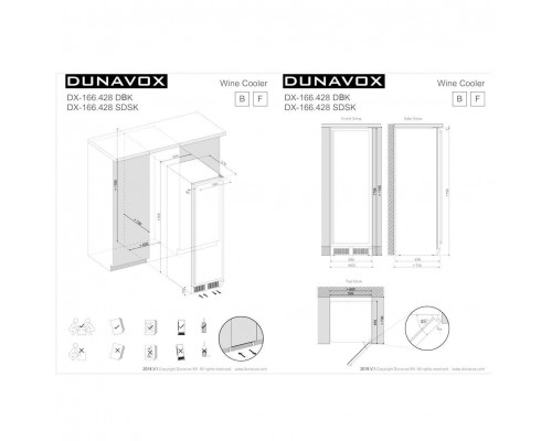 Винный шкаф Dunavox DX-166.428DBK