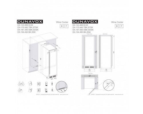 Винный шкаф Dunavox DX-170.490STSK