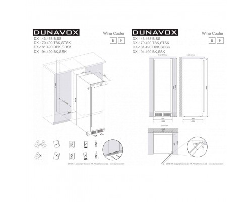 Винный шкаф Dunavox DX-170.490TBK