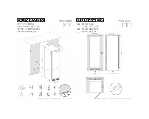 Винный шкаф Dunavox DX-181.490DBK