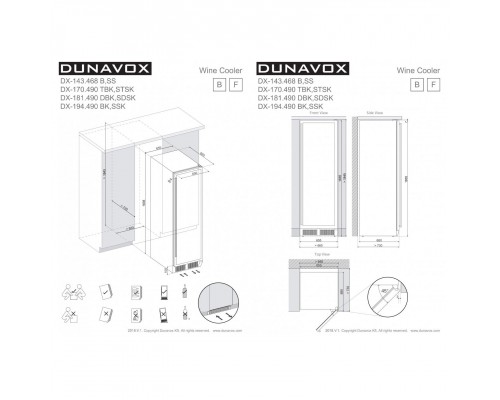 Винный шкаф Dunavox DX-181.490SDSK