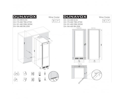 Винный шкаф Dunavox DX-194.490BK