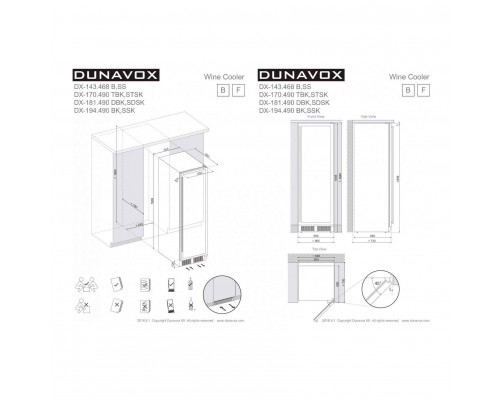 Винный шкаф Dunavox DX-194.490SSK