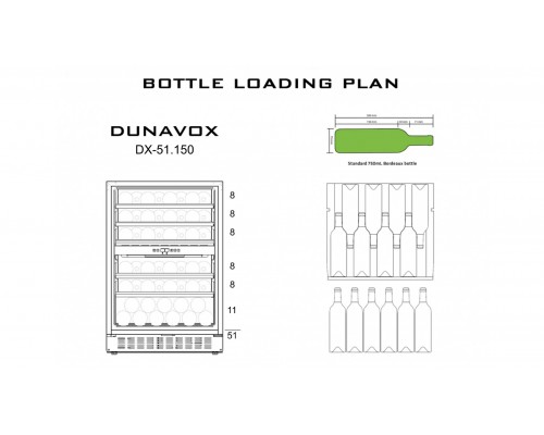 Винный шкаф Dunavox DX-51.150DBK/DP уценка
