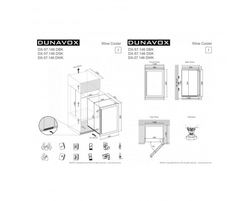 Винный шкаф Dunavox DX-57.146DBK