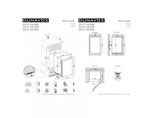 Винный шкаф Dunavox DX-57.146DSK 