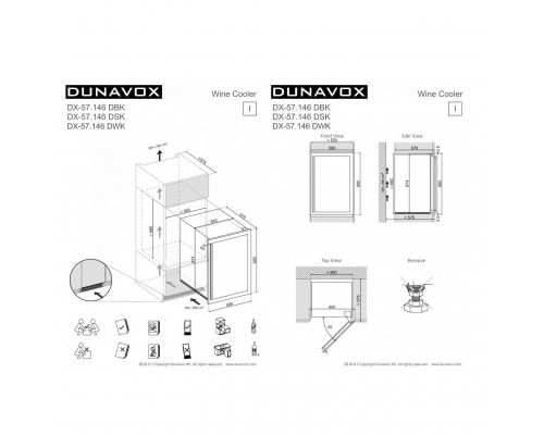 Винный шкаф Dunavox DX-57.146DWK