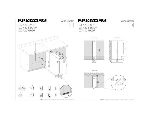 Винный шкаф Dunavox DX-7.20BK/DP