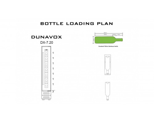 Винный шкаф Dunavox DX-7.20BK/DP