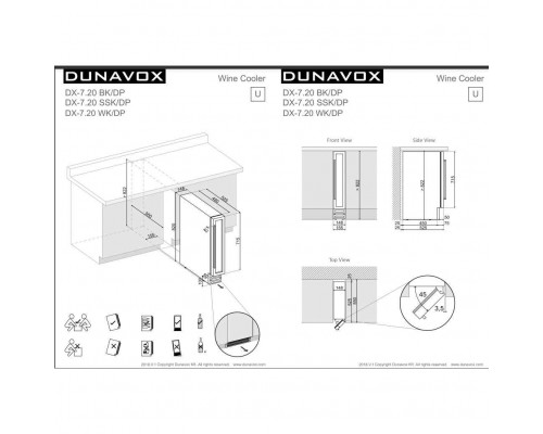 Винный шкаф Dunavox DX-7.20SSK/DP