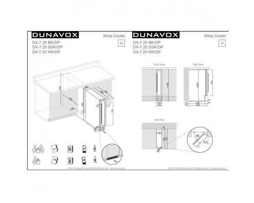 Винный шкаф Dunavox DX-7.20WK/DP