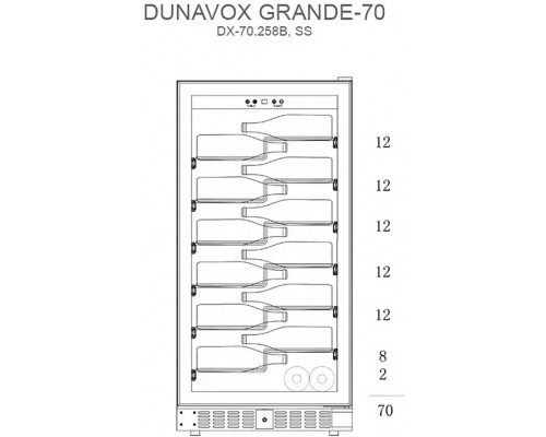 Винный шкаф Dunavox DX-70.258SS