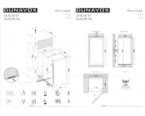 Винный шкаф Dunavox DX-89.246TB