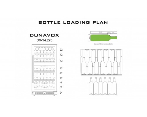 Винный шкаф Dunavox DX-94.270DBK