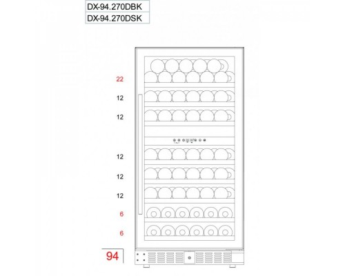 Винный шкаф Dunavox DX-94.270SDSK