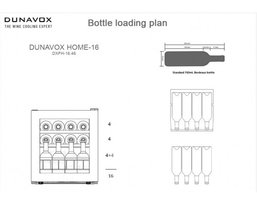 Винный шкаф Dunavox DXFH-16.46