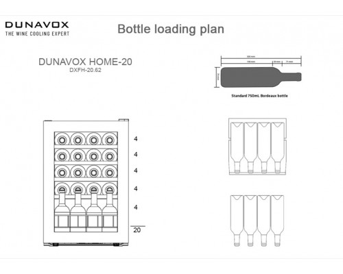 Винный шкаф Dunavox DXFH-20.62