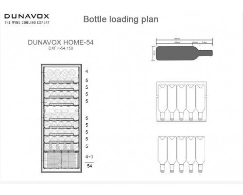 Винный шкаф Dunavox DXFH-54.150