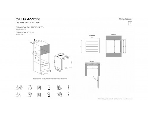 Винный шкаф Dunavox DXJ-24.51B Винный шкаф Dunavox DXJ-24.51B