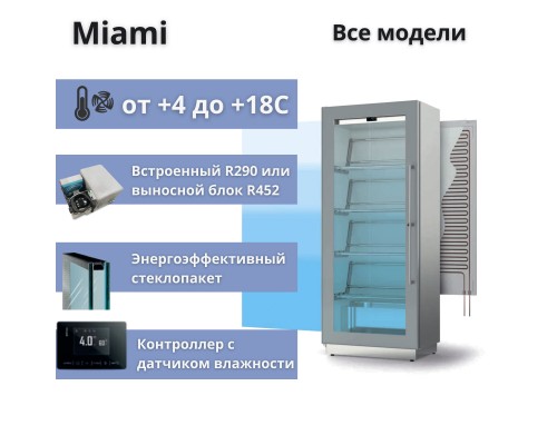 Винная витрина Enofrigo Miami Medium RF T+3DR