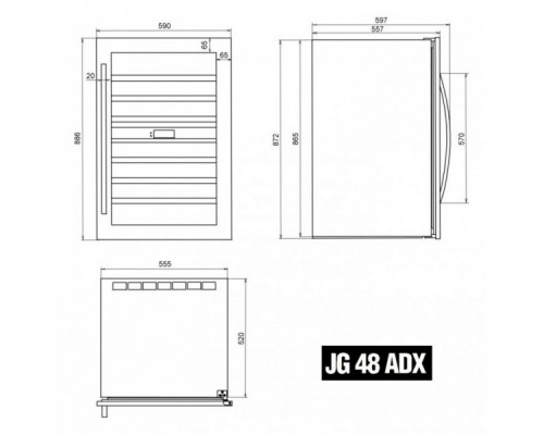 Винный шкаф IP Industrie JG 48 AD X