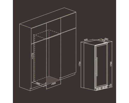 Винный шкаф Meyvel MV160-KST2 