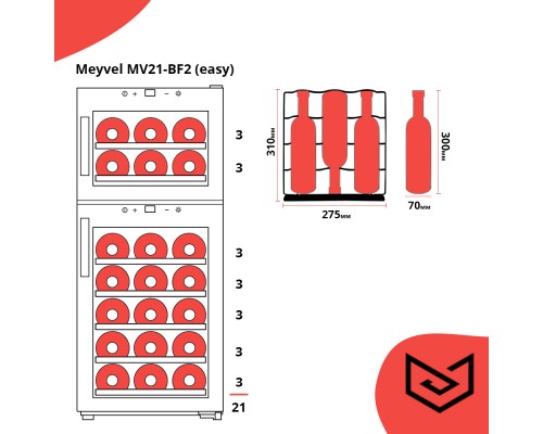 Винный шкаф Meyvel MV21-BF2 (easy)