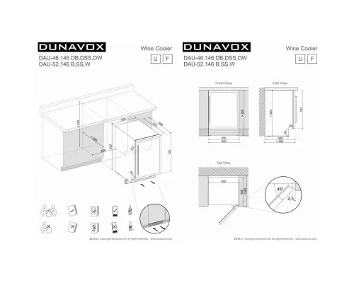 Винный шкаф Dunavox DAU-39.121DB